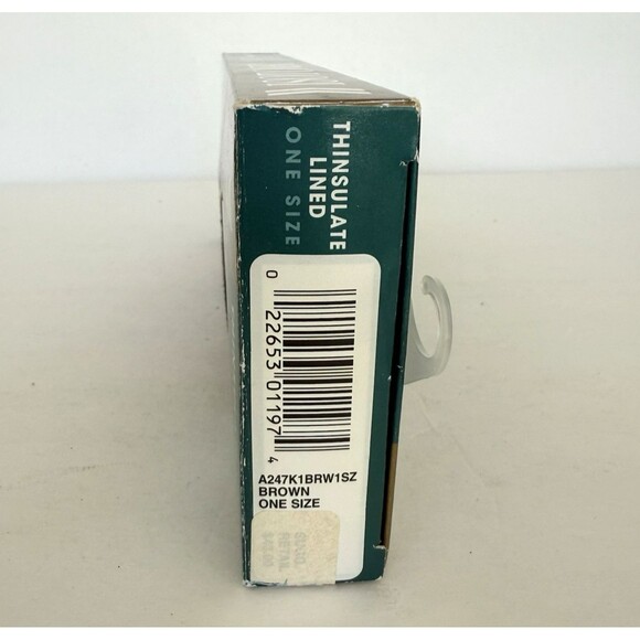 New Isotoner Stretch Classics Fleece Lined Brown Ladies Gloves Thinsulate - Picture 2 of 3